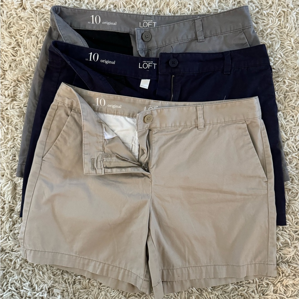 Set of 3 Loft shorts Size 10